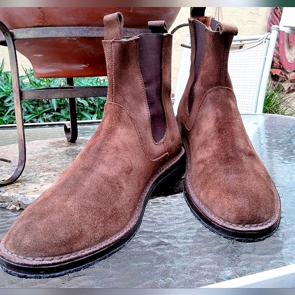 🆕 SOLD!!! $689 John Varvatos Brown Suede Chelsey Boots - Picture 7 of 11